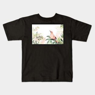 Whimsical and Cute Watercolor Bird Kids T-Shirt